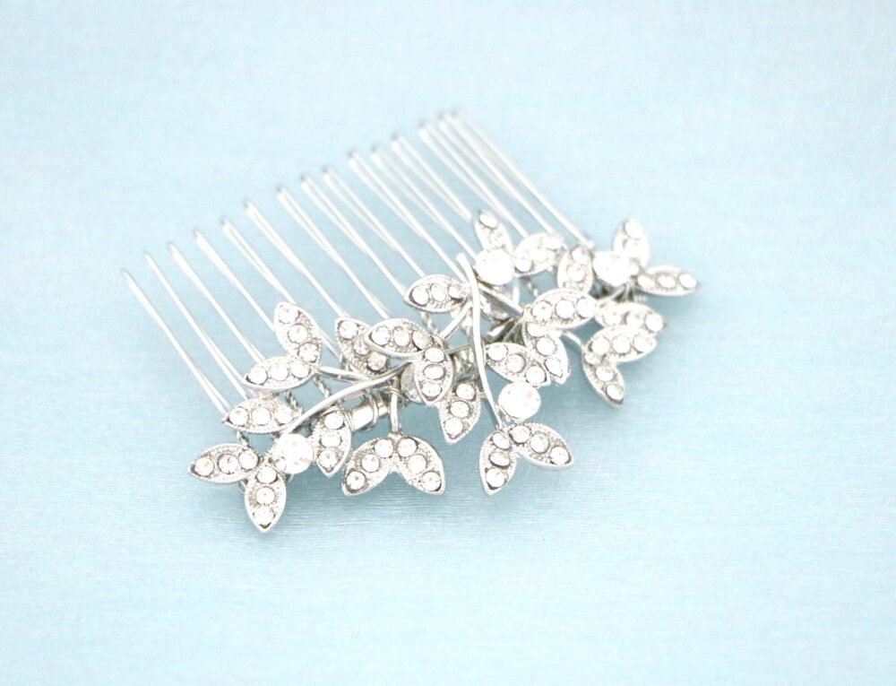Rhinestone Wedding Hair Comb Bridal Accessory Gold Veil Comb Hair Pins Bridesmaid Piece Clip