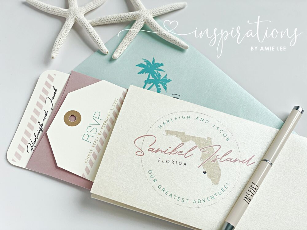 Boarding Pass Wedding Invitations Beach Destination Travel Theme