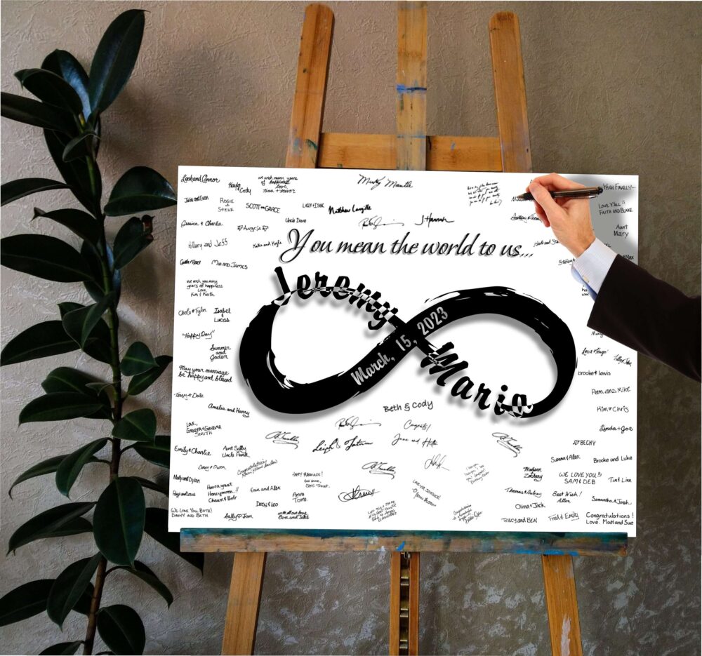 Wedding Guest Book Alternative Infinity Guest Book Custom Sign Guestbook Signature Download