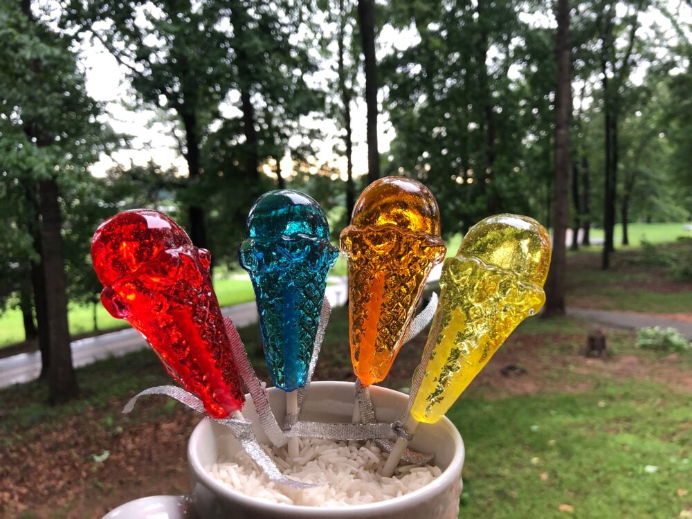 Ice Cream Cone Lollipops Party Favors, Spring Colors | Set Of 12