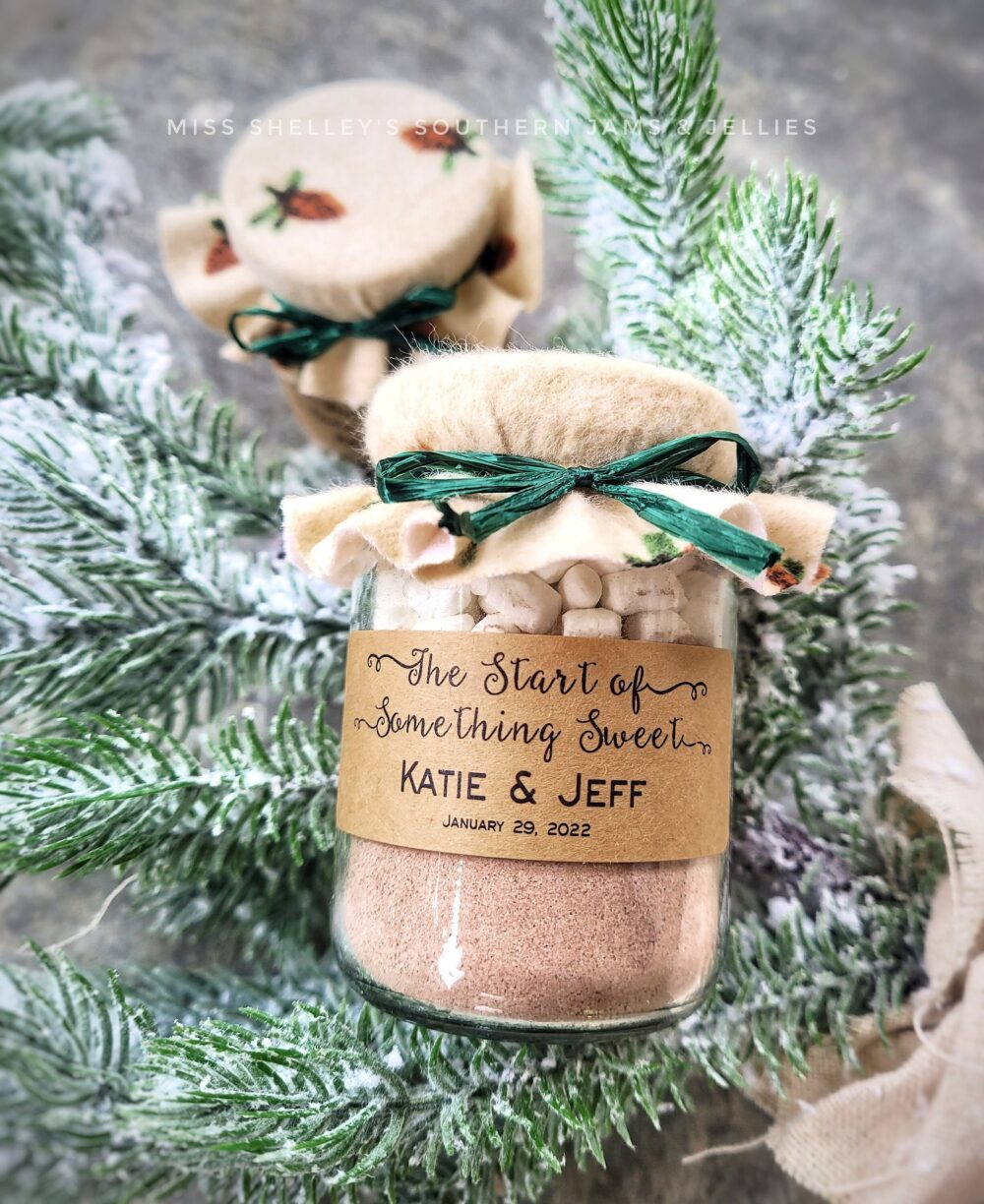 Personalized Hot Chocolate Wedding Favor Rustic Winter Cocoa | 4Oz, Set Of 48