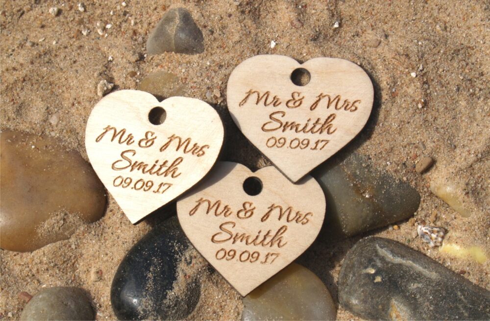 Wedding Favor-Wedding Favor Tags-Wedding Rustic-Wooden Hearts-Wedding Tags-Custom Favor-Custom Tags-Wood
