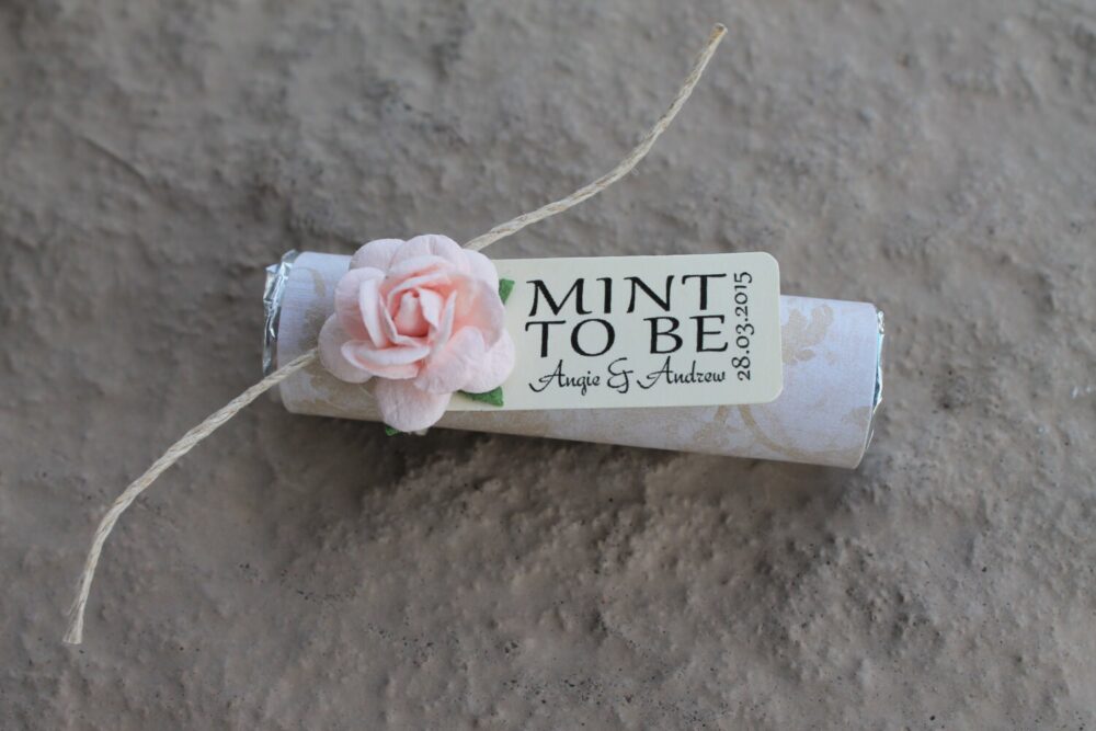 Personalized Mint Wedding Favors "Mint To Be" - Set Of 24