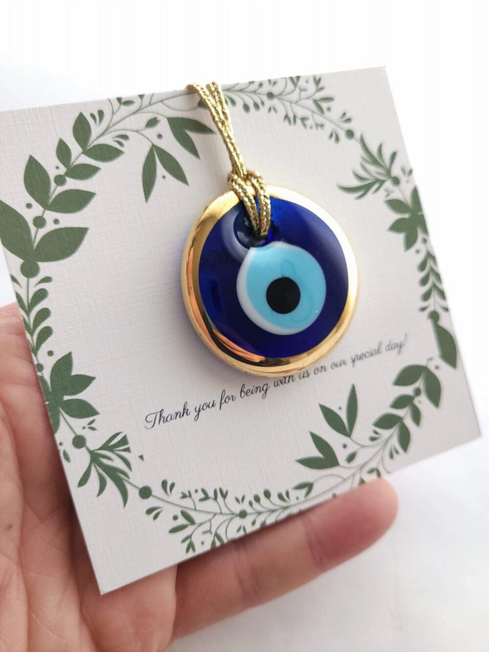 Golden Evil Eye Wedding Favors Personalized Greek Charm Gifts