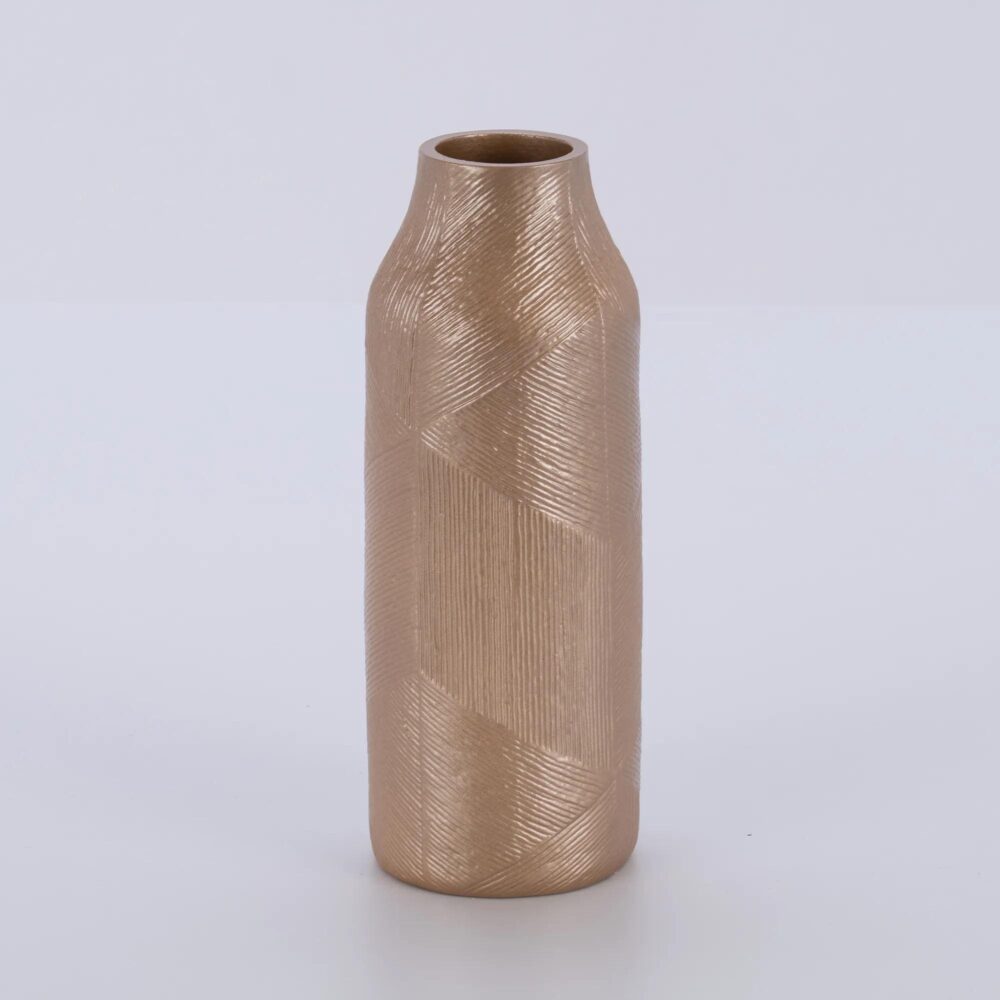 Mink Resin Short Cylinder Vase - Flower Pot Decorative Home Accents