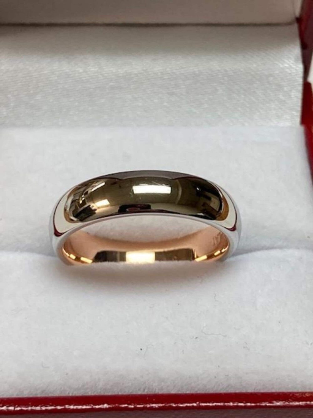 Platinum Wedding Band, Ring, 5mm Dome Shiny Finish Mens Bands, Rings, Rings For Men