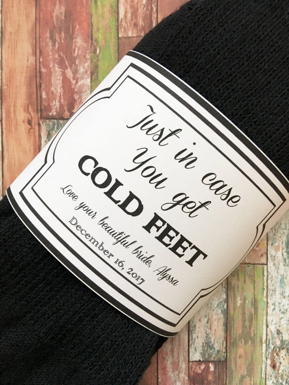 Personalized Wedding Socks Funny Groom Gift From Bride