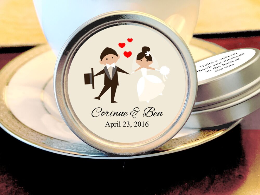 Personalized Wedding Mint Tins | Bride & Groom Favors