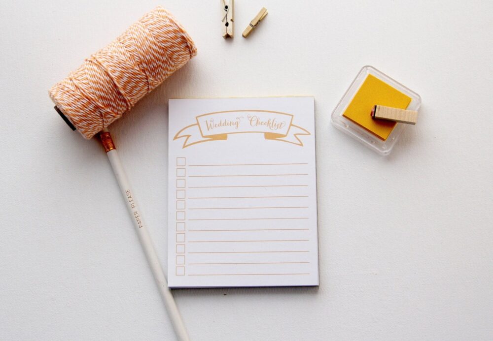 Wedding Checklist Note Pads