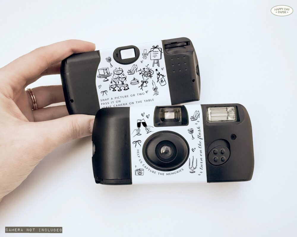 Wedding Camera Wrap Disposable Sticker Label For Weddings