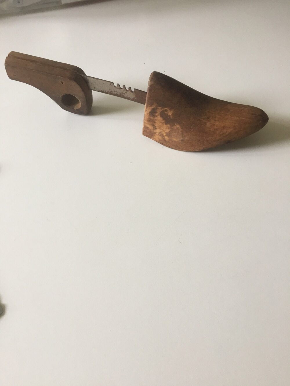 French Shoe Stretcher Tree Keeper Wood With Adjustable Metal Notches