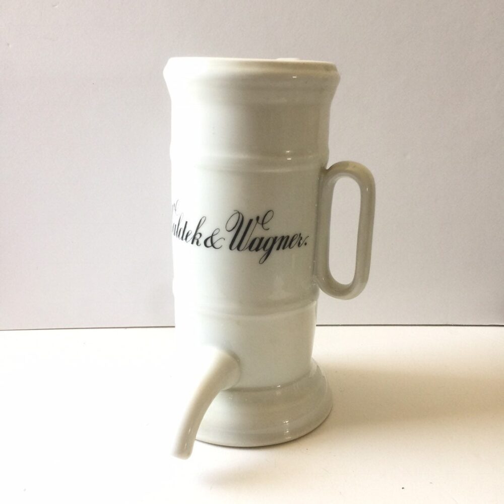 Vintage White Glass Apothecary Jar Pharmacy Medical Device Home Decor Decanter