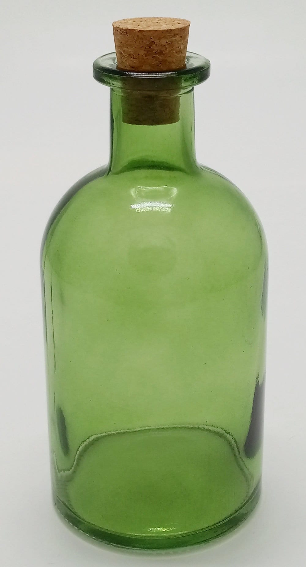 Green Glass Apothecary Jar Vintage Style Medicine Bottle With Cork