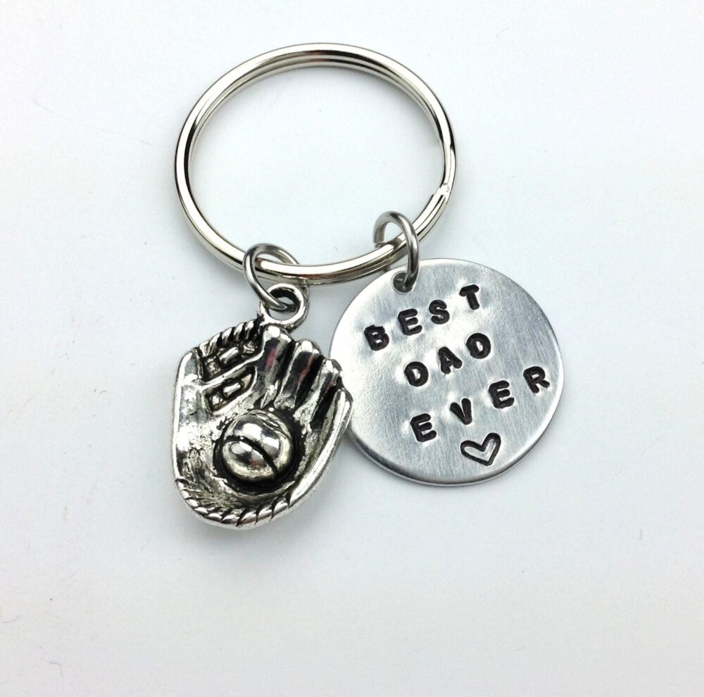 Dad Keychain /Best Ever /Baseball Keychain/ Father's Gift/ Gift For Dad/ Birthday /Keychain/Accessory