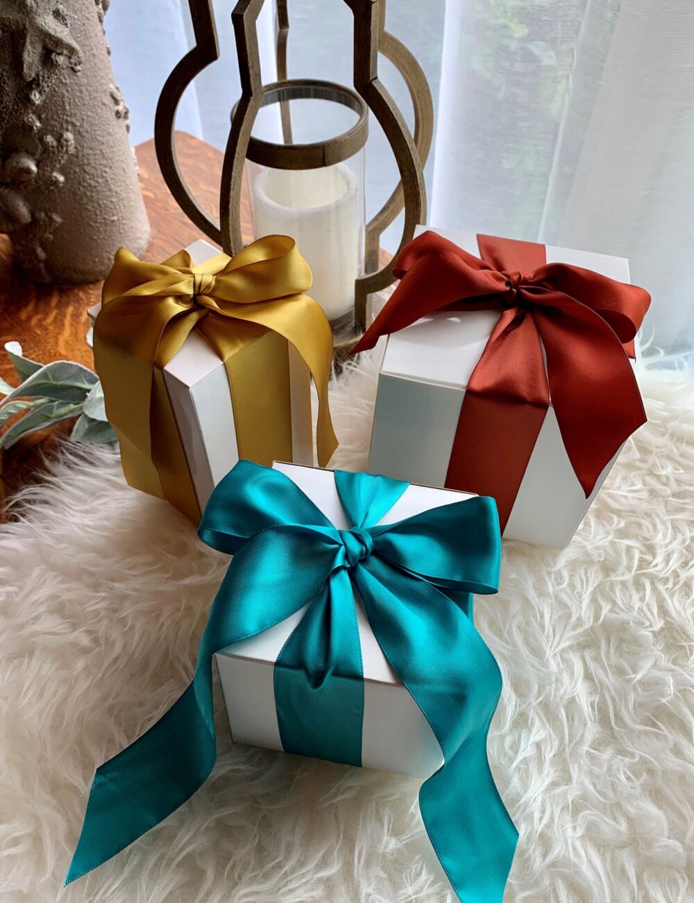 Empty Personalized Bridesmaid Proposal Box With Ribbon - 8x8x6 White Bridal Shower Gift