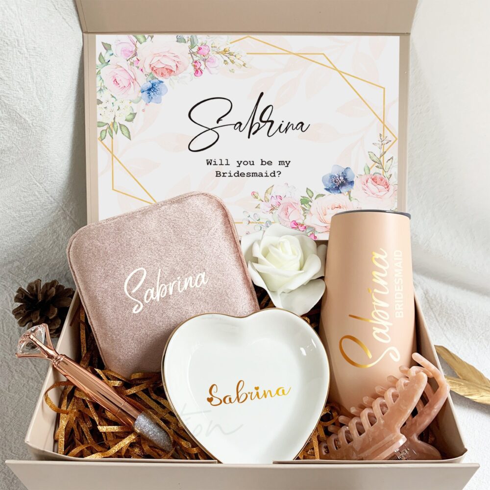 Will You Be My Bridesmaid Proposal Box, Wedding Maid Of Honor Gift Box Set, Bridal Party Gifts For Besties Msp2
