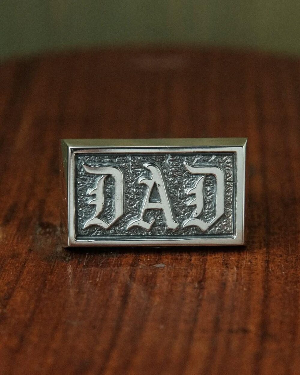 Silver Dad Ring, Personalized Father's Gift For Him, Custom Ring in Sterling Silver, Engraved, Father's Day Idea