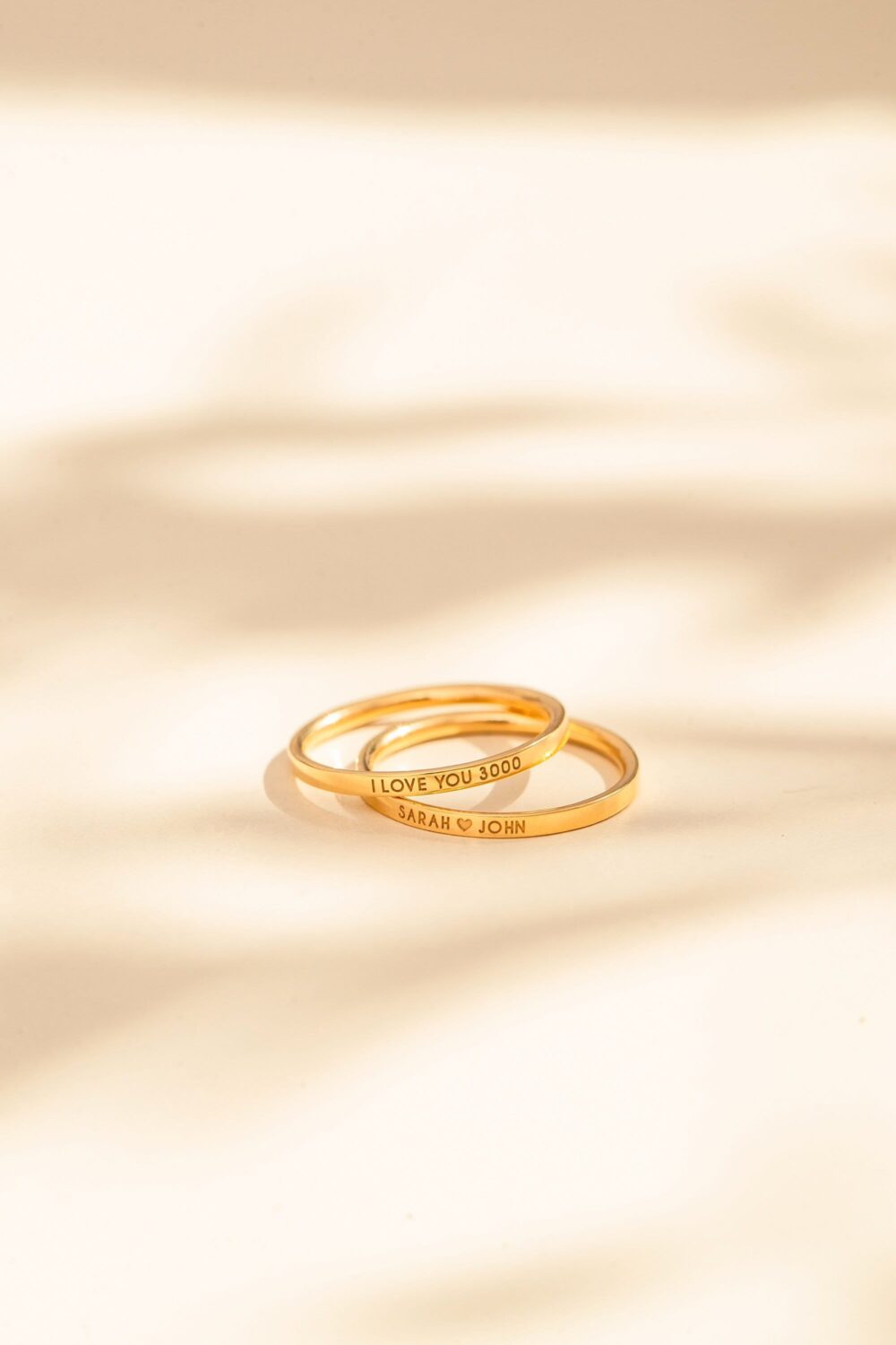 Custom Thin Band Name Ring Engraved Personalized Minimal Stacking Mother's Day Gift For Mom Codeblue Jewelry