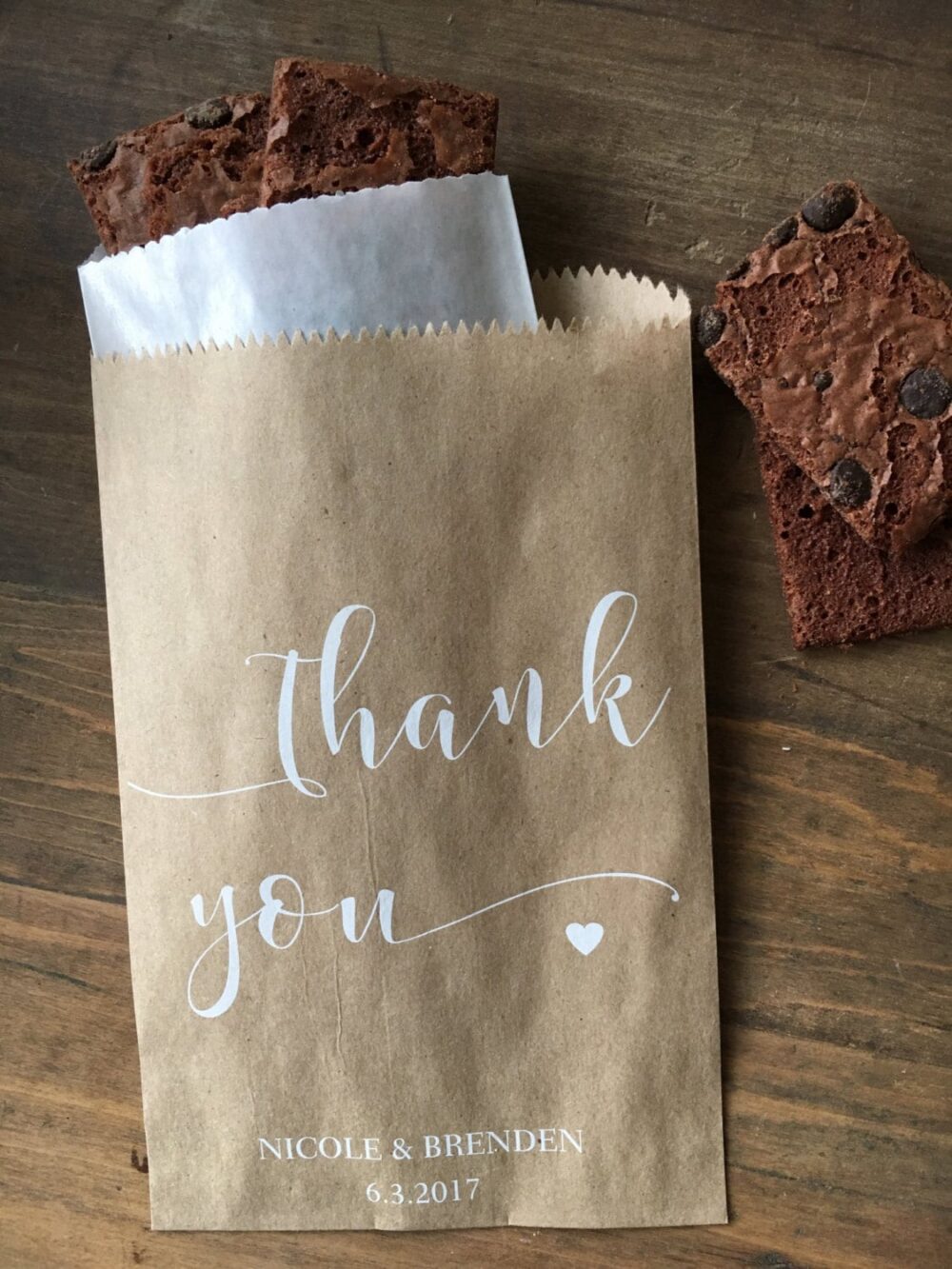Wedding Favor Bags - Cookie Or Candy Buffet Bags Dessert Bar Favor -Unique Thank You Gift Set Of 25