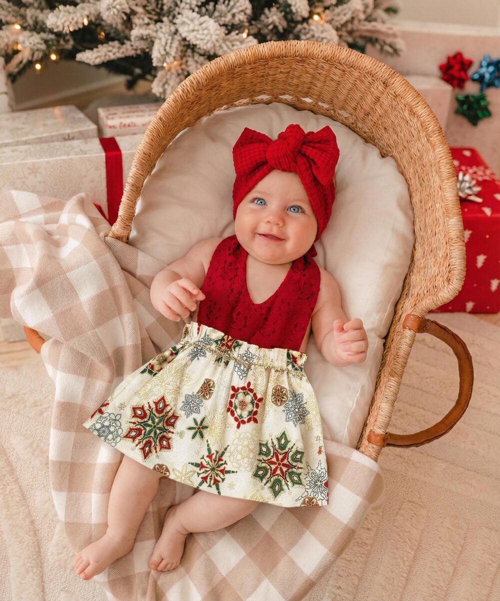 Vintage Christmas Dress Baby Girl, Red Wine Holiday Toddler Outfit, Newborn Clothes, Girl Party