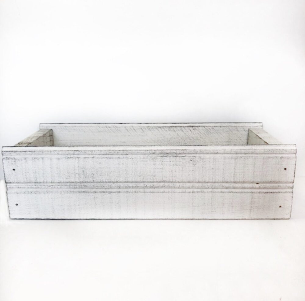 Farmhouse Style Organization, Wedding Table Centerpiece, Mason Jar, Planter Box, Rustic Painted Distressed Crate, Wood Succulent Pot
