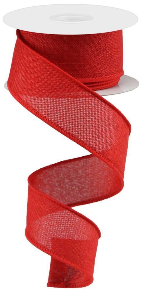 Red Wired Royal Burlap Ribbon 1.5" X 10 Yard Roll Rg127824