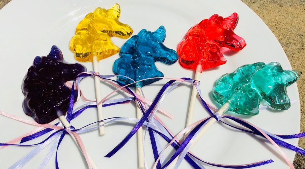 Unicorn Lollipops Party Favors, Spring Colors | Set Of 12