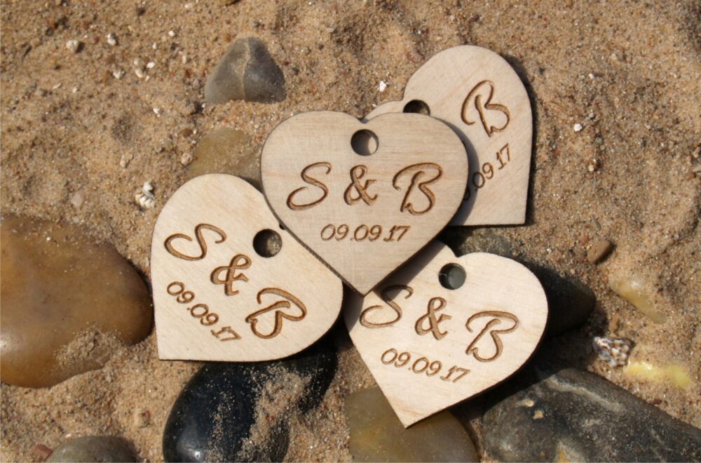 Wedding Favor-Wedding Favor Tags-Wedding Rustic-Wooden Hearts-Wedding Tags-Custom Favor-Custom Tags-Wood Tags