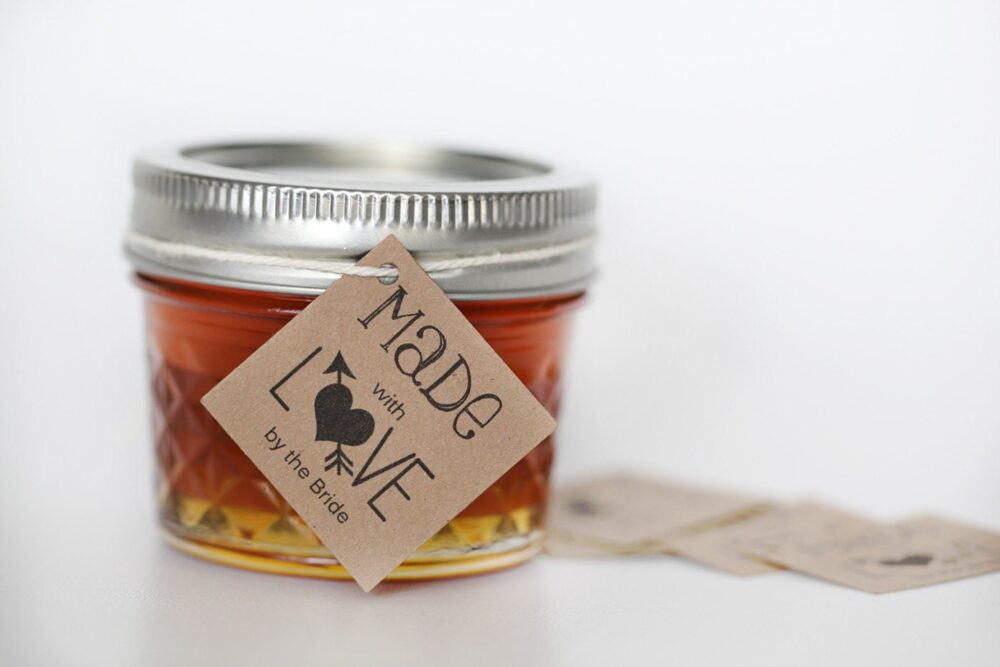 Made With Love - Favor Homemade Jam Jelly Honey Tags