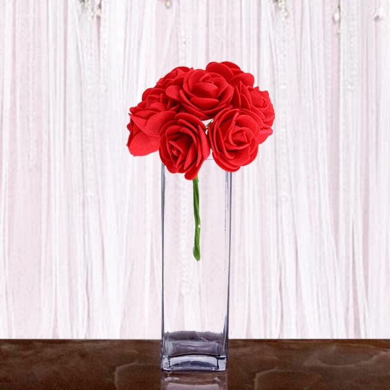 Set Of 12 | 10" Clear Glass Vase, Flower Cylinder Vase For Candles, Wedding Centerpiece, Modern Decor, Housewarming