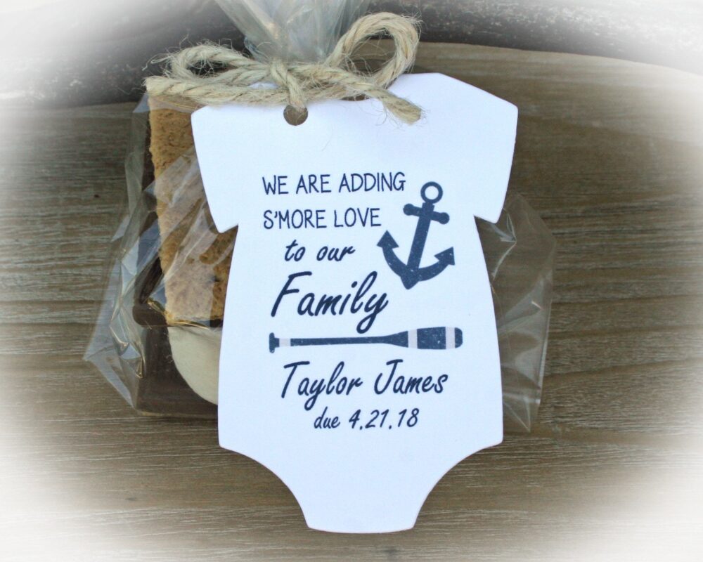 Sailor Baby Shower Favor | Adding Smore Love Tags Only Or Bags/Tags/Twine S'more Anchor Nautical
