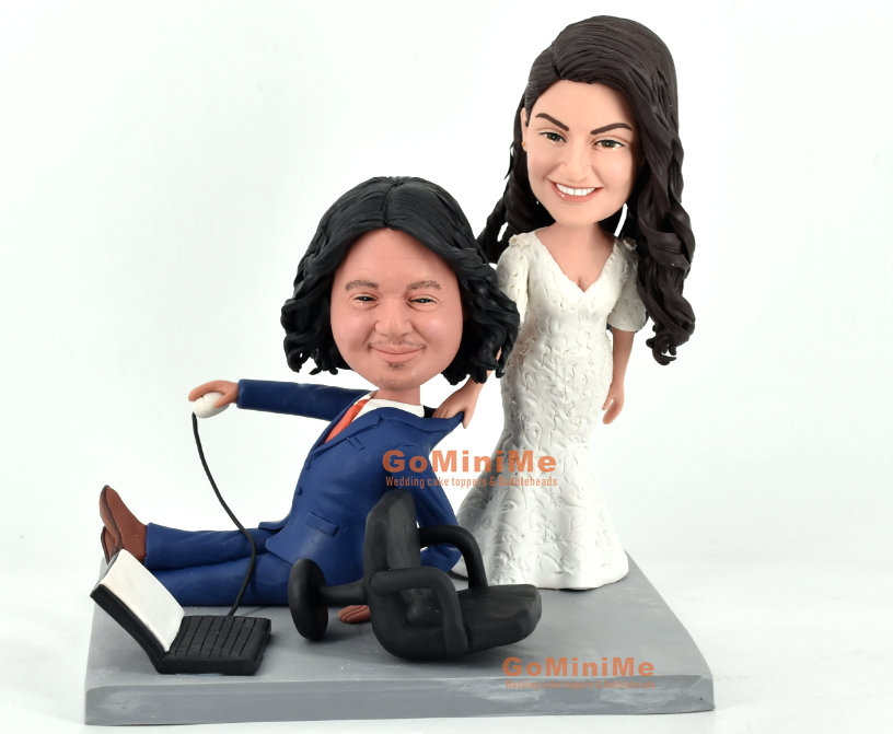 Wedding Gifts Ideas For Gamer Groom Custom Cake Topper Personalized Gameover Wedding Toppers