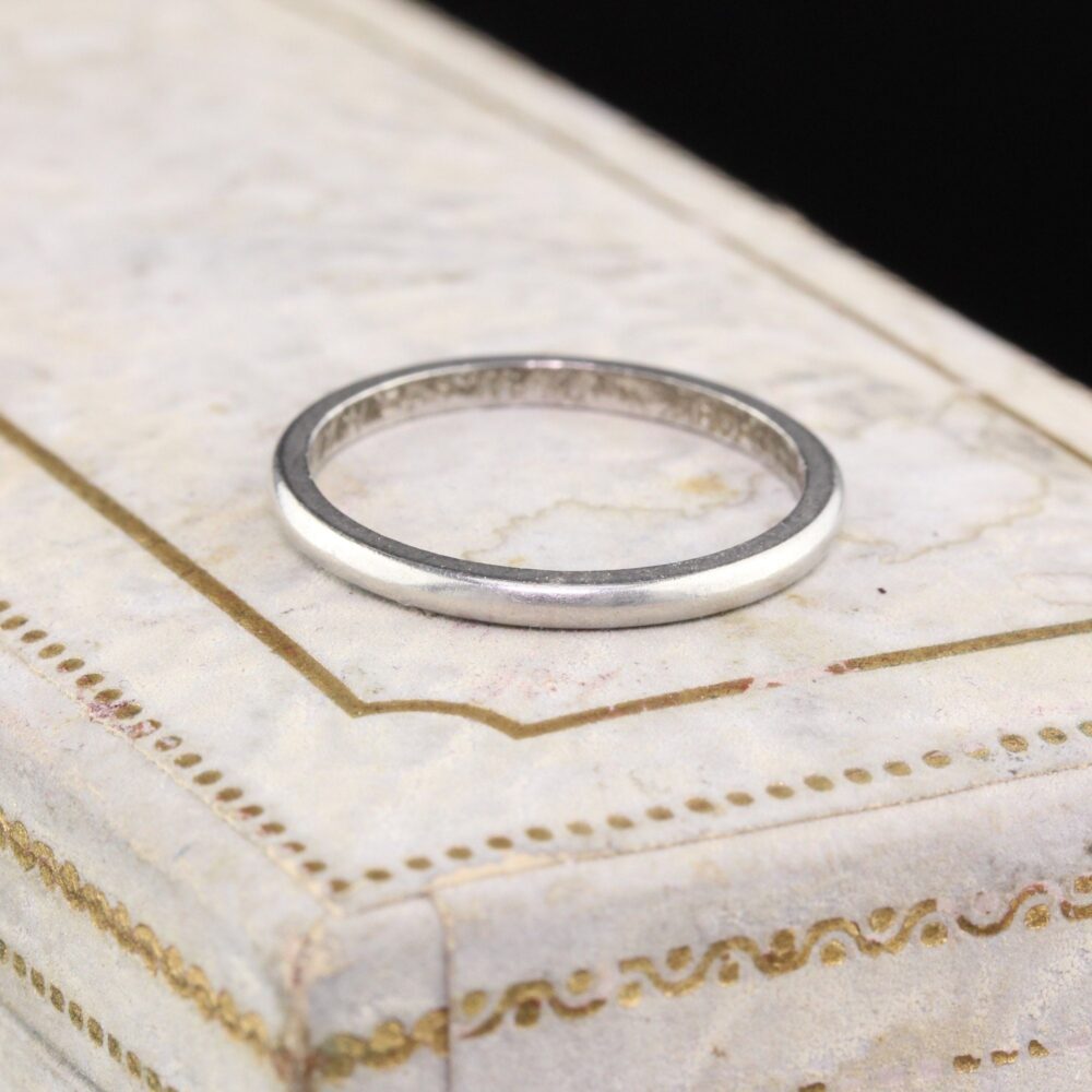 Circa 1951 - Vintage Estate Platinum Wedding Band Size 6.25