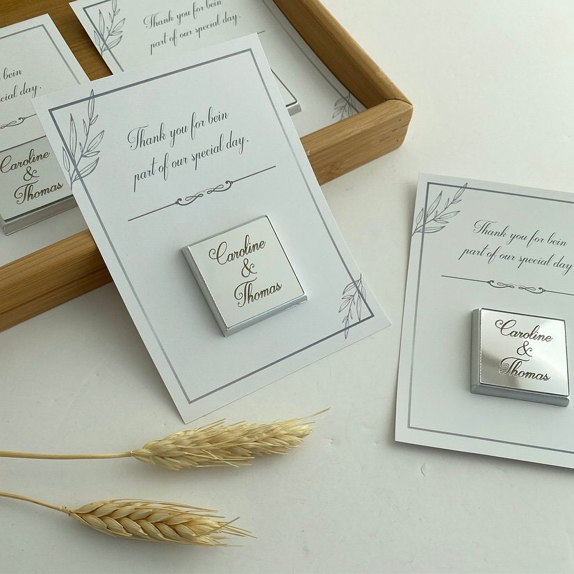 Wedding Chocolate, Favors, Engagement Favors Chocolate For Guests, Card