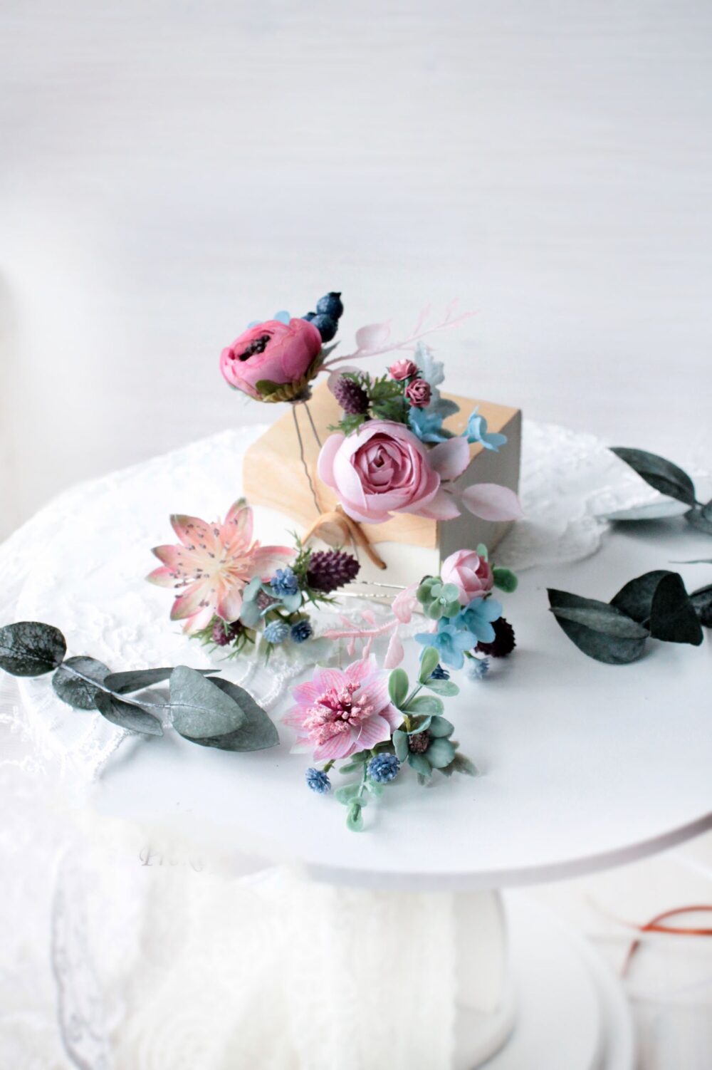 Pink Hair Pins, Wedding Headpiece, Hair Clip, Flower Pin, Bridal Hairpiece, Blush Floral Bridesmaid Boho Clips