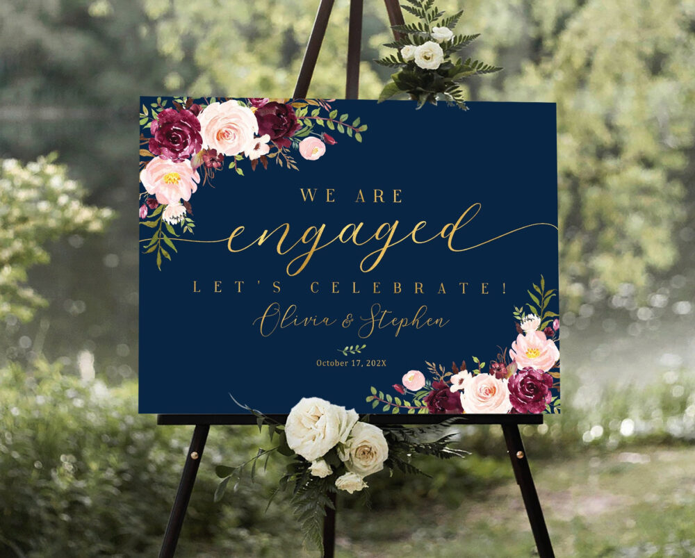Engagement Party Decorations, Sign, Welcome Sign, Rustic Decor, We Are Engaged Sign