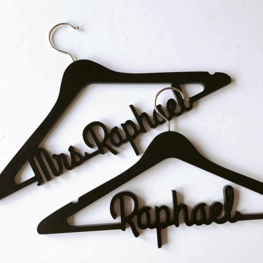 Personalized Black Groom Wedding Hanger Suit Hanger Best Man Gift Clothes Custom