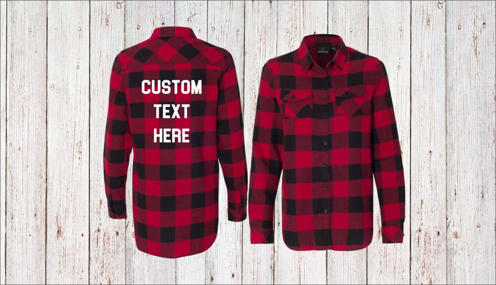 Custom Flannel Shirt, Customized Bride Wedding Bridal Party Bridesmaids, Choose Color