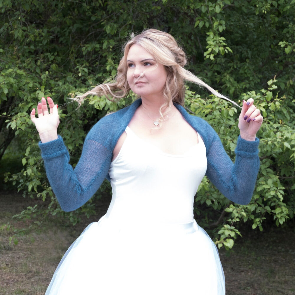 Knitted Wedding Jacket Bridal Bolero Mohair Silk Sweater Bridesmaid Cover Up Soft Shrug