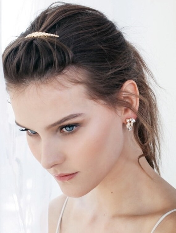 Bridal Studs Earrings, Wedding Jewelry, Pearl Earrings