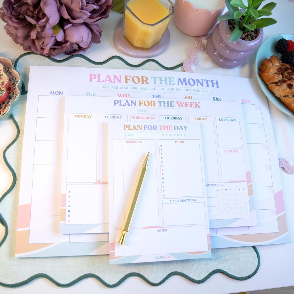 Complete Planner Pad Bundle | Daily, Weekly, Monthly Stationery Set