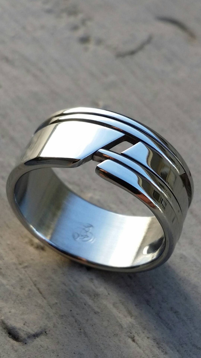 One - Stainless Steel Ring | Not Casted Mens Wedding Ring, Engagement Hypoallergenic Rings Band