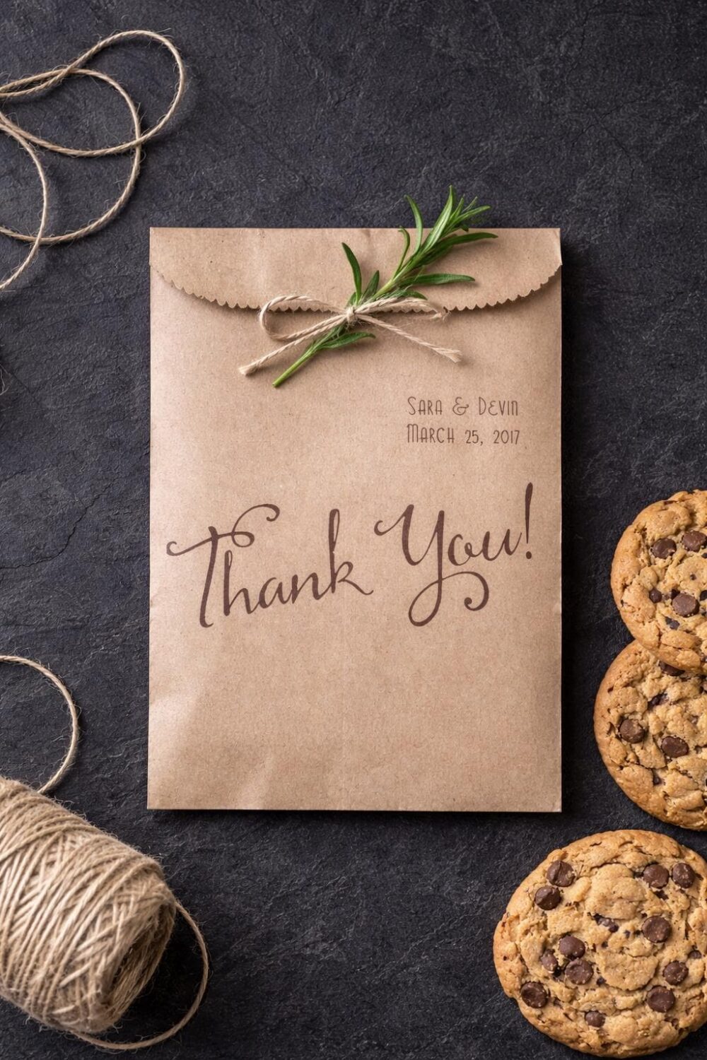 Personalized Wedding Favor Bags, Thank You Rustic Candy Minimal Modern Party Favors, Bridal Shower Treat 25
