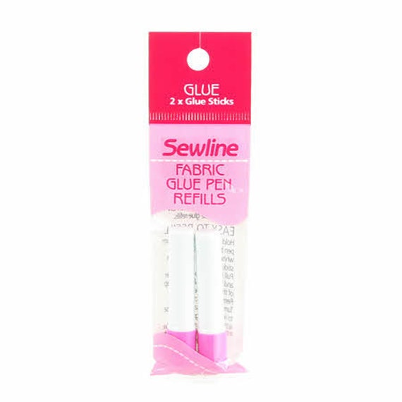 Sewline Fabric Glue Pen Refills. Fab50013 Blue Dries Clear. Water Soluble