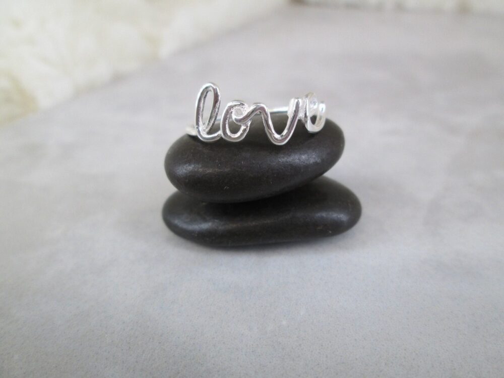 Scripted Love Ring>925 Sterling Silver Ring, Love Ring, Dainty Love Ring, 925 Ring, Love, Romance, Friendship, Promise Ring, Non Tarnish