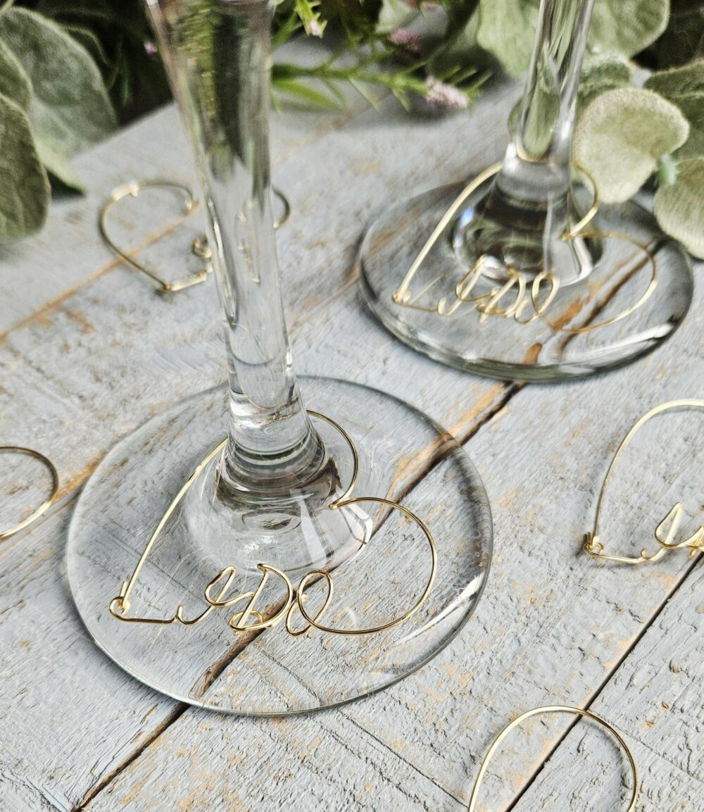Wedding Wine Charms, Personalized Favors, Bridesmaids Gift