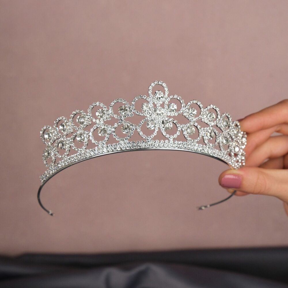Crystal Bridal Tiara, Rhinestone Wedding Headpiece
