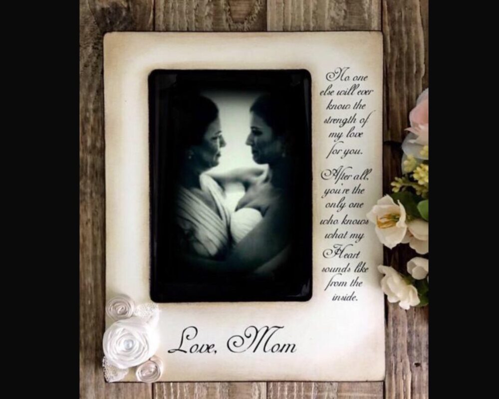 Hand Painted Picture Frame, Rustic Distressed Mother Daughter Gift