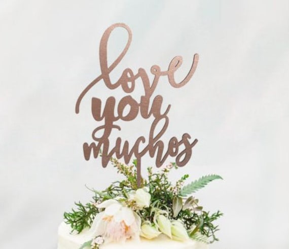 Love You Muchos Wedding Cake Topper - Toppers Rustic Country Chic Beach