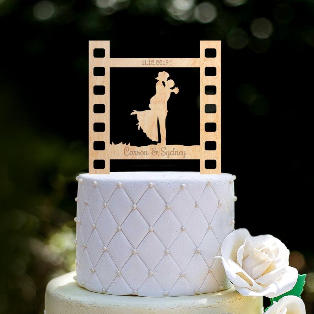 Wedding Cake Topper, Movie Custom Bride & Groom Acrylic Couple Gift, 0204